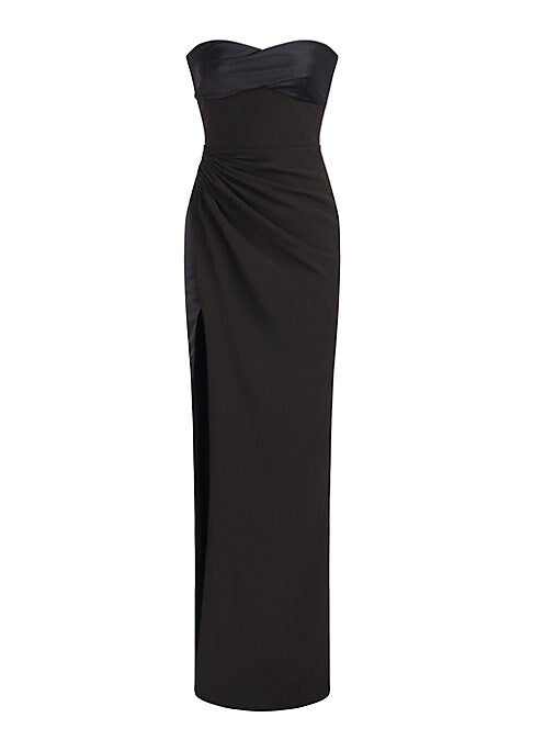 Satin Side Slit Gown