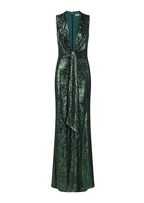 Lustrous Sequined Evening Gown