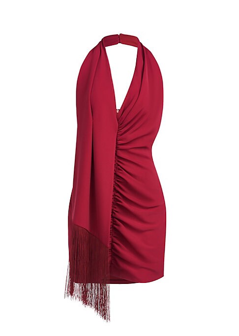 Fringed Halter Mini Dress