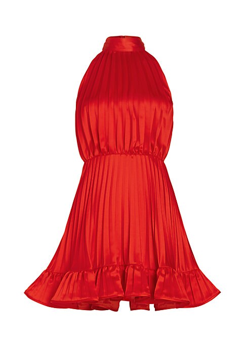 Chic Satin Ruffle Dress