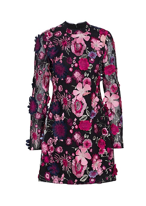 Embroidered Floral Mini Dress