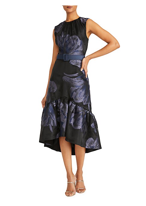 Floral Flounce Midi Dress