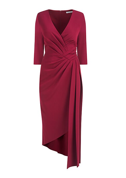 Elegant Draped Midi Dress