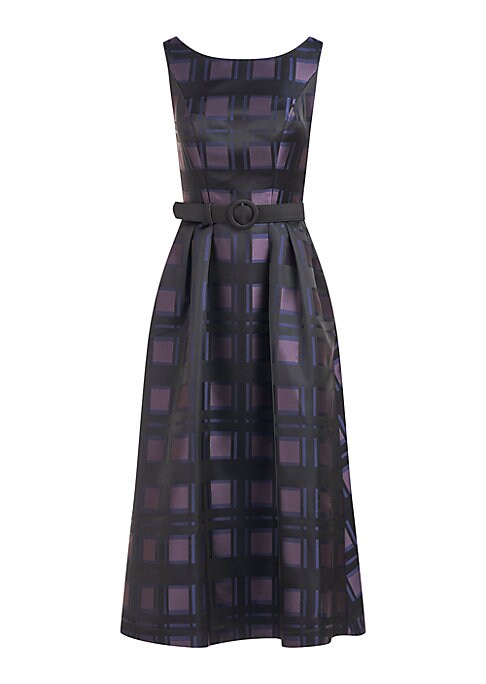 Plaid Elegance Midi Dress