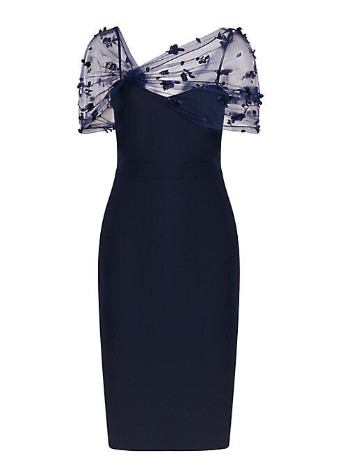 Chic Asymmetric Beaded Dress