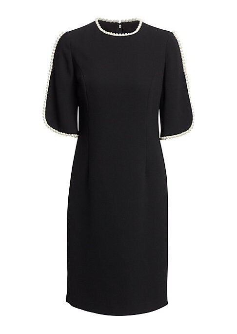 Pearl Trimmed Sheath Dress