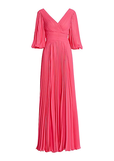 Elegant Pleat Evening Dress