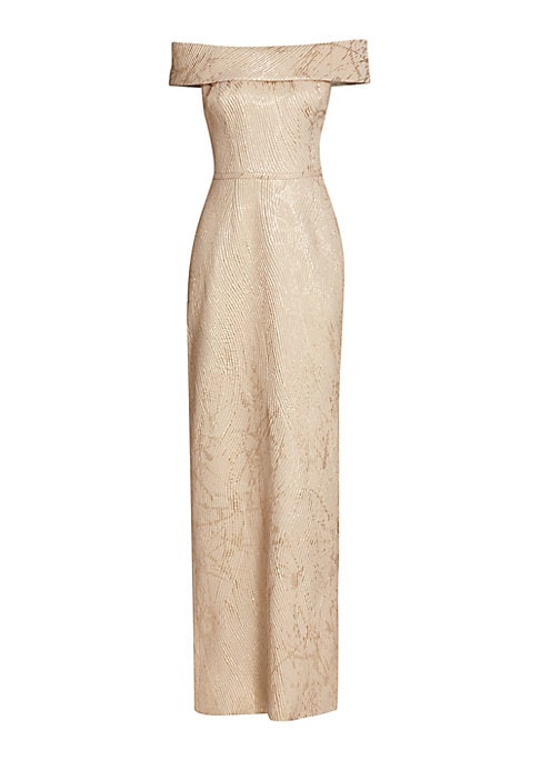 Metallic Elegance Gown