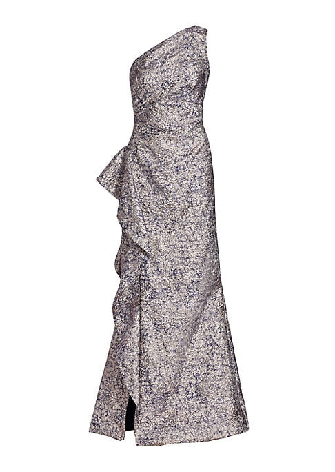 Cascading Metallic Gown