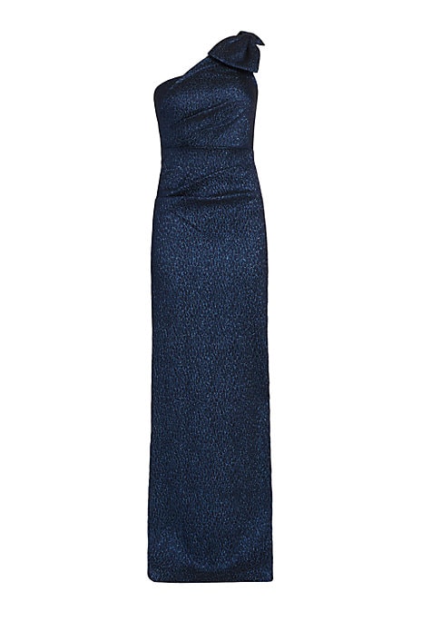 Glistening Bow Evening Dress
