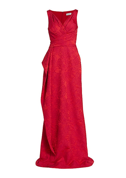 Ruffled Floral Elegance Gown