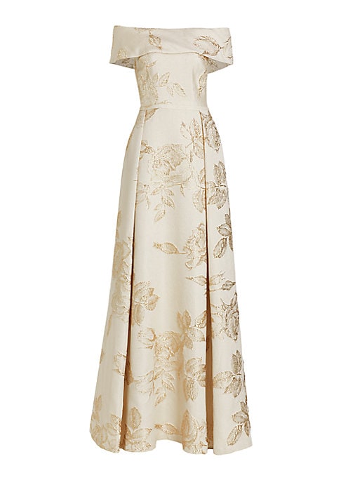 Elegant Floral Evening Gown