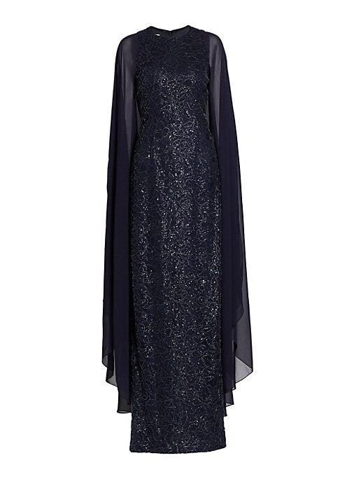 Elegant Cape Gown