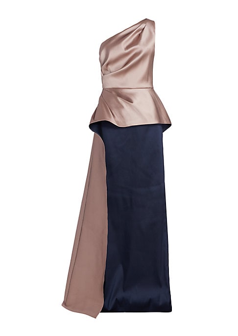 Elegant Asymmetrical Evening Gown