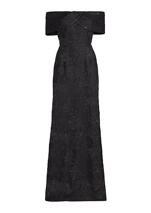 Elegant Jacquard Evening Dress