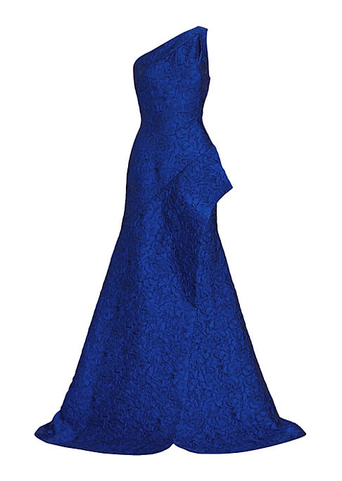 Lace Peplum Evening Dress