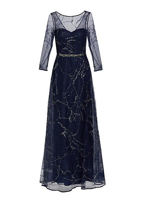 Glamorous Sequined Evening Dress