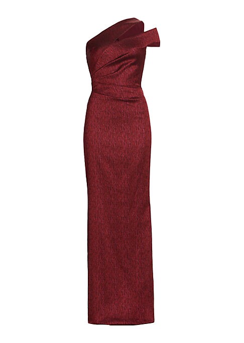 Glimmering Asymmetric Evening Dress