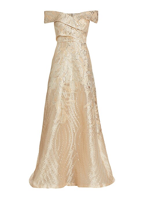 Regal Floral Evening Dress