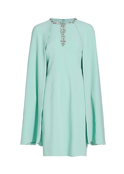 Glistening Cape Sheath Dress