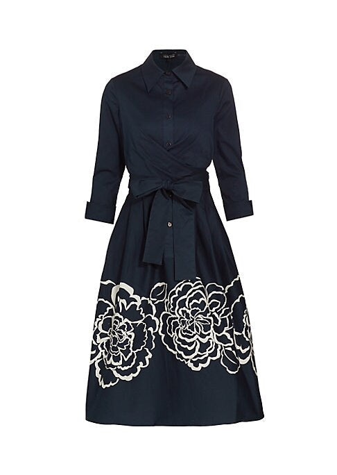 Floral Tie-Waist Midi Dress