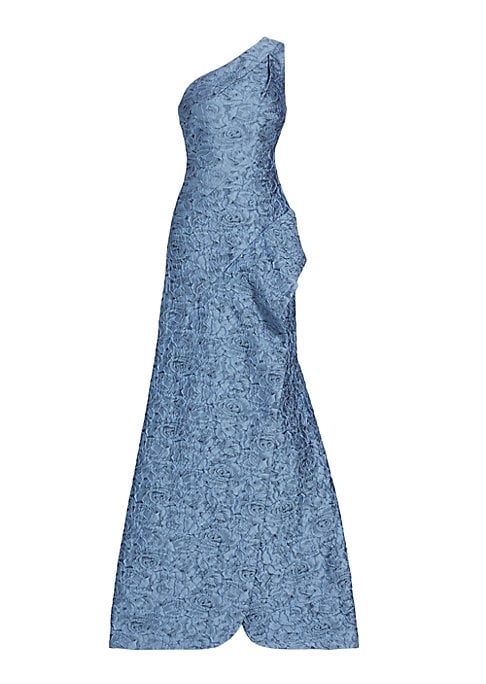 Lace Peplum Evening Dress
