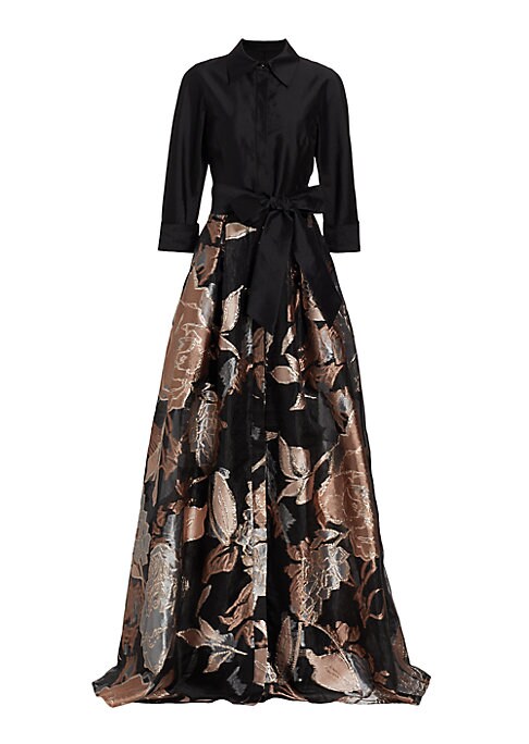 Luxe Floral Bow Gown