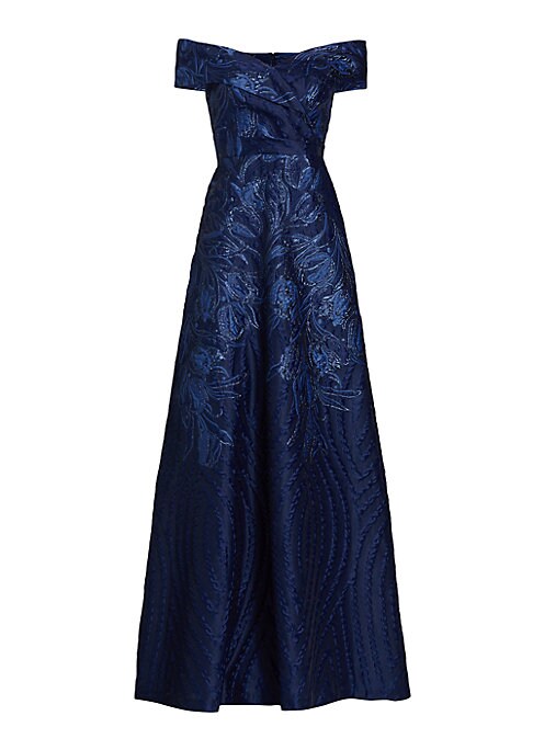 Regal Floral Evening Gown
