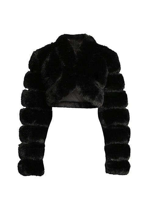 Cropped Plush Fur Jacket