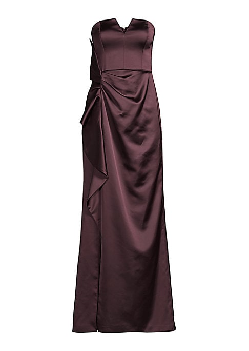 Elegant Satin Side Slit Dress