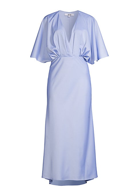 Cascading Cape Maxi Dress