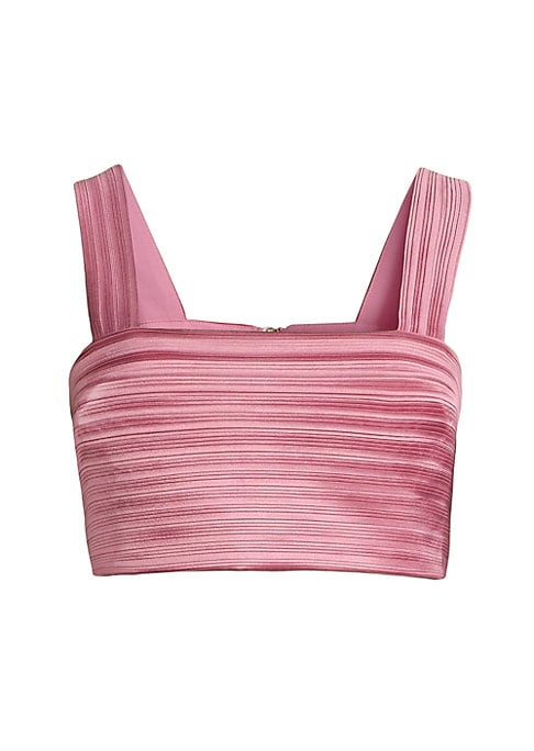 Satin Pleat Crop Top