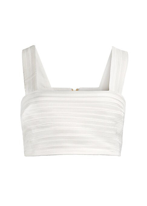 Satin Pleat Crop Top
