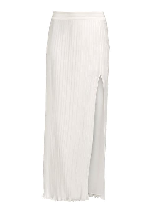 Lustrous Satin Pleated Skirt