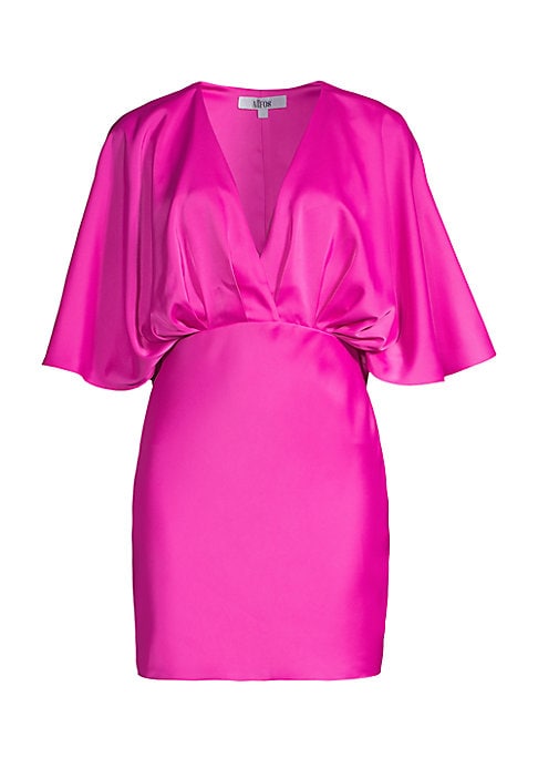 Chic Satin Cape Dress