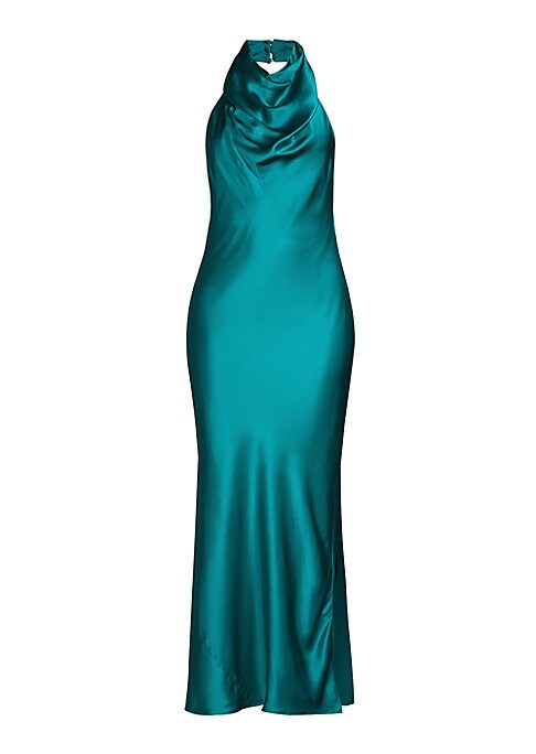 Elegant Silk Cowl Dress