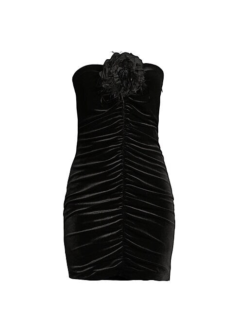 Elegant Floral Velvet Dress
