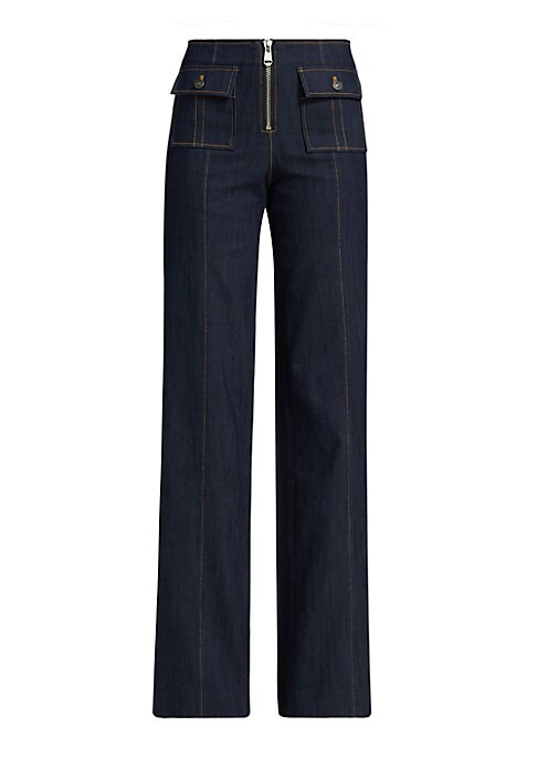 Retro Flare Wide-Leg Jeans