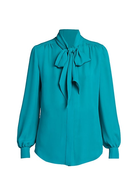 Elegant Silk Tie Blouse