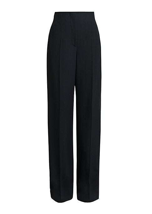 Pleated High-Waist Trousers