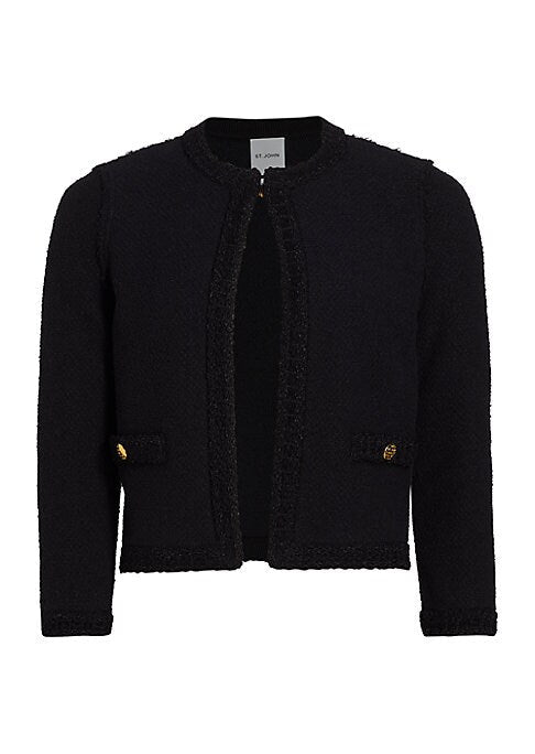 Chic Boucle Knit Blazer