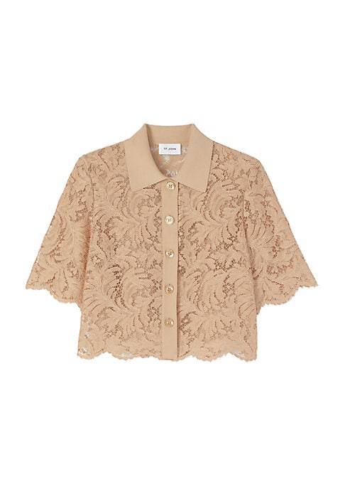 Lace Leaf Crop Top