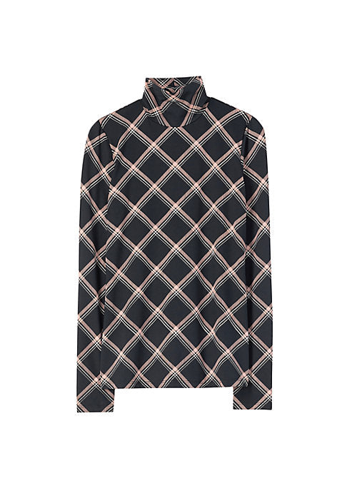 Chic Windowpane Turtleneck