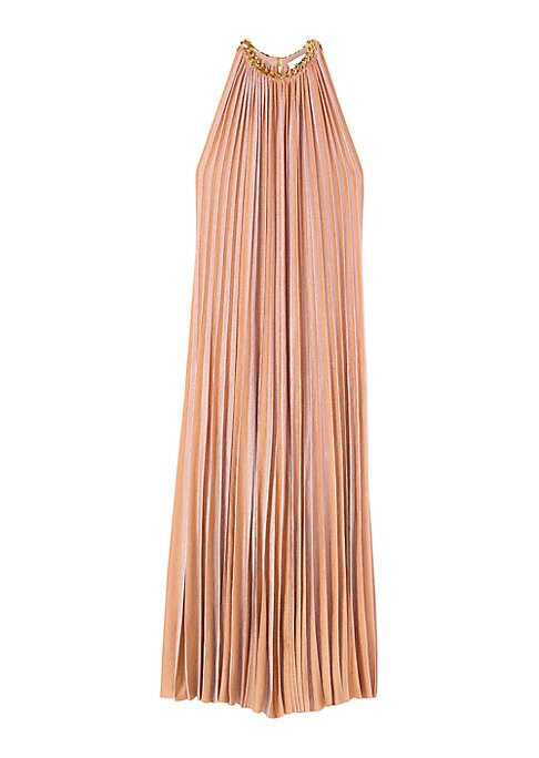 Glistening Chain Halter Dress