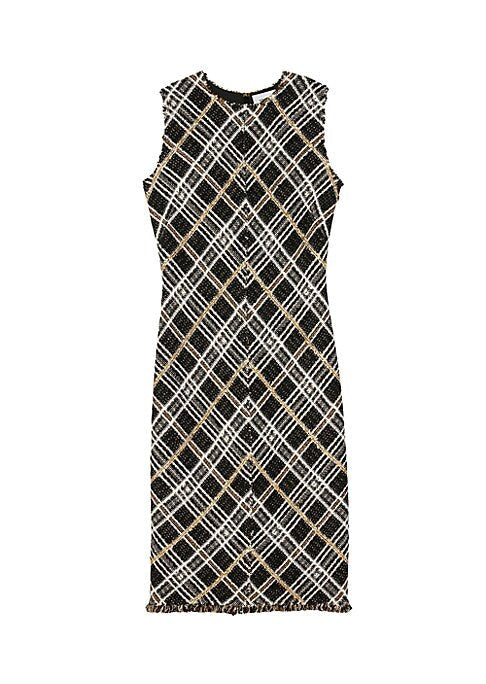 Fringe Plaid Dress