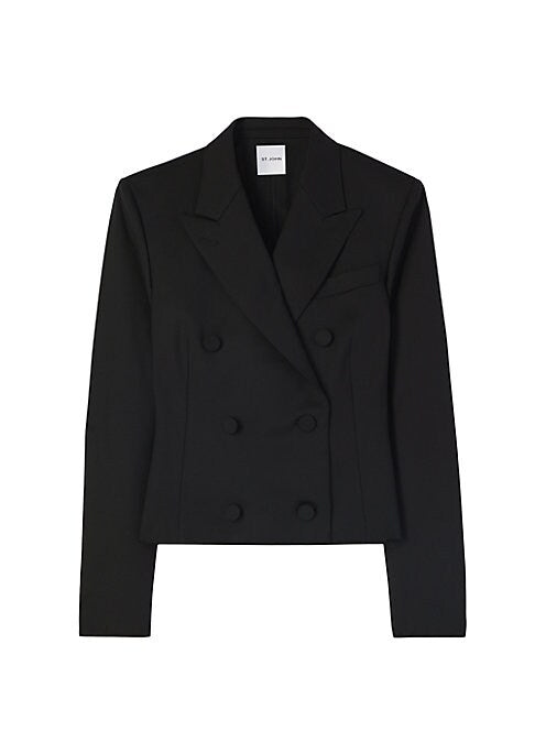 Chic Cropped Wool Blazer