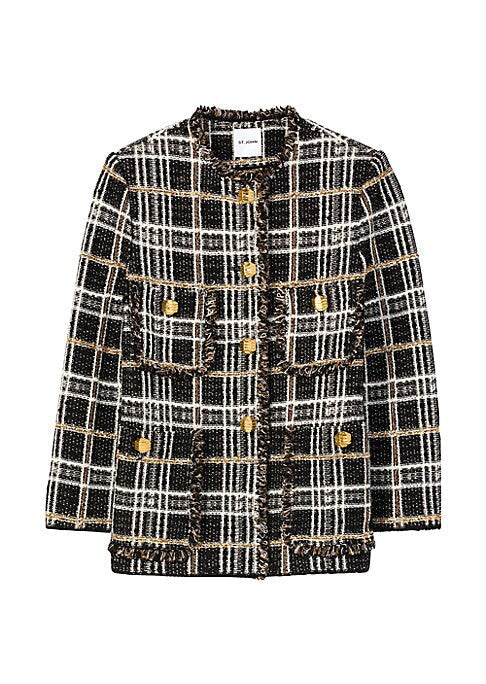 Lustrous Plaid Jacket