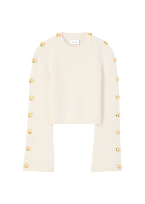 Chic Buttoned Knit Sweater