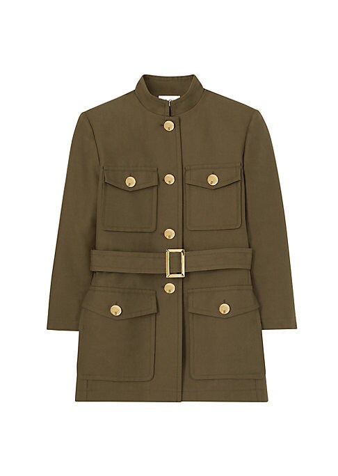 Chic Belted Gabardine Jacket