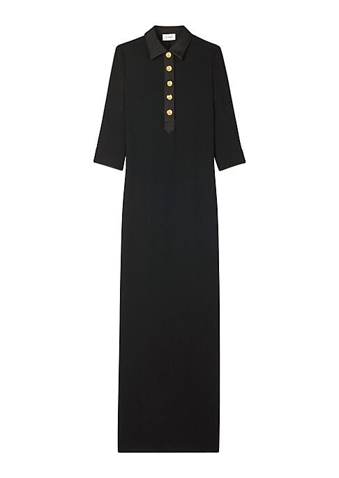 Gilded Button Maxi Dress